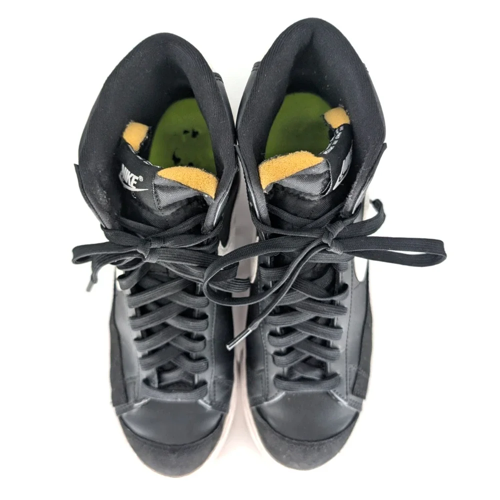 Nike Womens Blazer Mid 77 Next Nature Black White Retro Athletic Sneakers Size 8